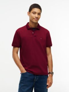 Fluid Cotton Interlock Knit Polo Shirt — Purple 1