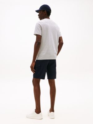 wit t-shirt met ronde hals voor heren - tommy hilfiger
