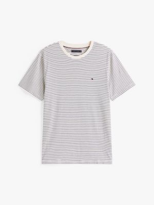 wit t-shirt met ronde hals voor heren - tommy hilfiger