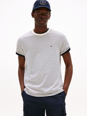 white crew neck t-shirt for men tommy hilfiger