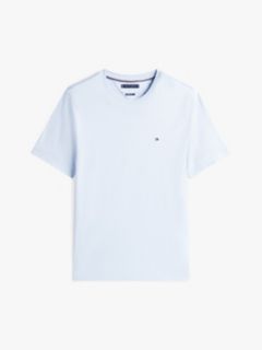 Flag Embroidery Jersey Crew Neck T-Shirt — Blue 5