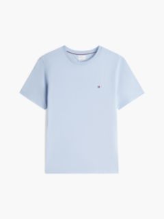 Flag Embroidery Jersey Crew Neck T-Shirt — Blue 6