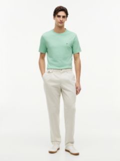Flag Embroidery Jersey Crew Neck T-Shirt — Green 2