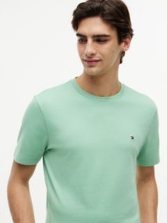 Flag Embroidery Jersey Crew Neck T-Shirt — Green 3