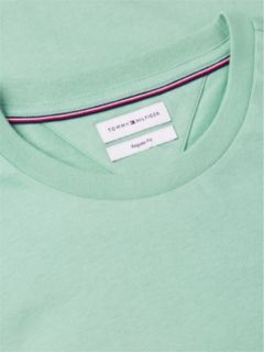 Flag Embroidery Jersey Crew Neck T-Shirt — Green 6