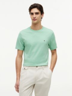 Flag Embroidery Jersey Crew Neck T-Shirt — Green 1