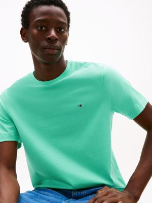 t-shirt à col ras-du-cou green pour hommes tommy hilfiger
