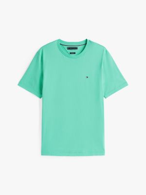 green crew neck t-shirt for men tommy hilfiger