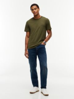 Flag Embroidery Jersey Crew Neck T-Shirt — Green 2