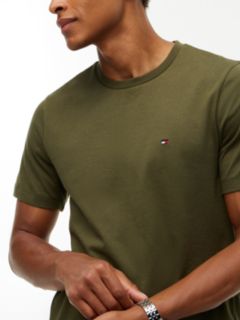 Flag Embroidery Jersey Crew Neck T-Shirt — Green 3