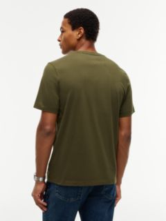 Flag Embroidery Jersey Crew Neck T-Shirt — Green 4