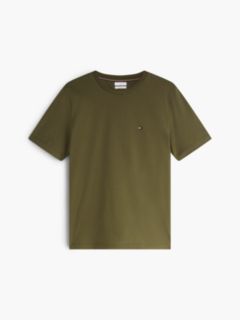 Flag Embroidery Jersey Crew Neck T-Shirt — Green 5