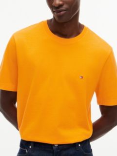 Flag Embroidery Jersey Crew Neck T-Shirt — Orange 3