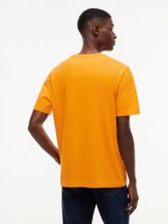 Flag Embroidery Jersey Crew Neck T-Shirt — Orange 4