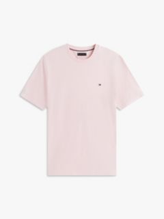 Flag Embroidery Jersey Crew Neck T-Shirt — Pink 5