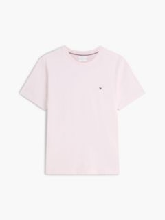 Flag Embroidery Jersey Crew Neck T-Shirt — Pink 6