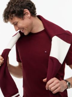 Flag Embroidery Jersey Crew Neck T-Shirt — Purple 3