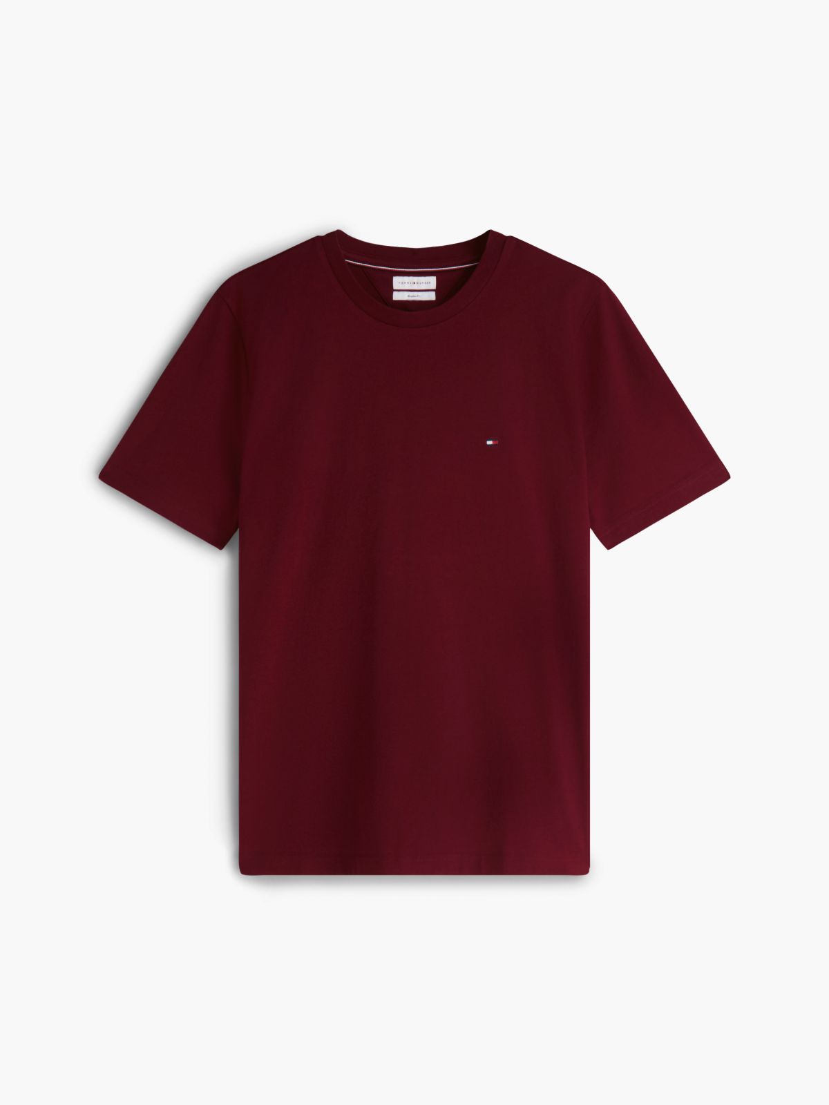 Flag Embroidery Jersey Crew Neck T-Shirt — Purple