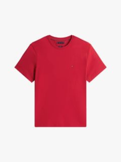Flag Embroidery Jersey Crew Neck T-Shirt — Red 5