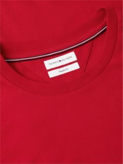 Flag Embroidery Jersey Crew Neck T-Shirt — Red 7