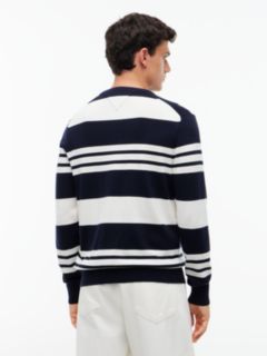 Flag Embroidery Crew Neck Jumper — Blue 4
