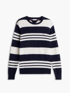Flag Embroidery Crew Neck Jumper — Blue 5