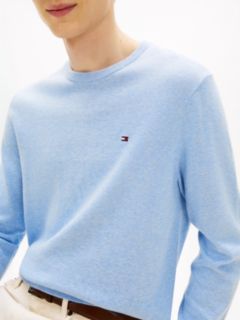 Flag Embroidery Crew Neck Jumper — Blue 2