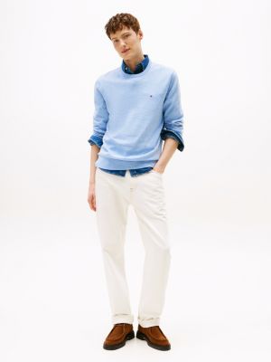 blue flag embroidery jumper for men tommy hilfiger