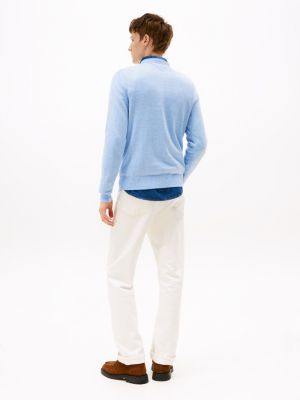 blue flag embroidery jumper for men tommy hilfiger