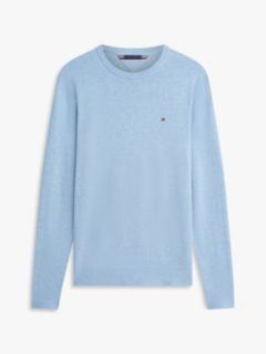 Flag Embroidery Crew Neck Jumper — Blue 6