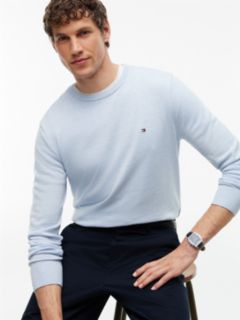Flag Embroidery Crew Neck Jumper — Blue 3