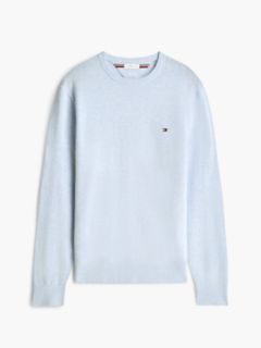 Flag Embroidery Crew Neck Jumper — Blue 5