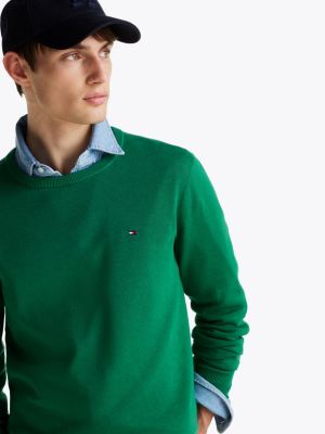 green flag embroidery jumper for men tommy hilfiger