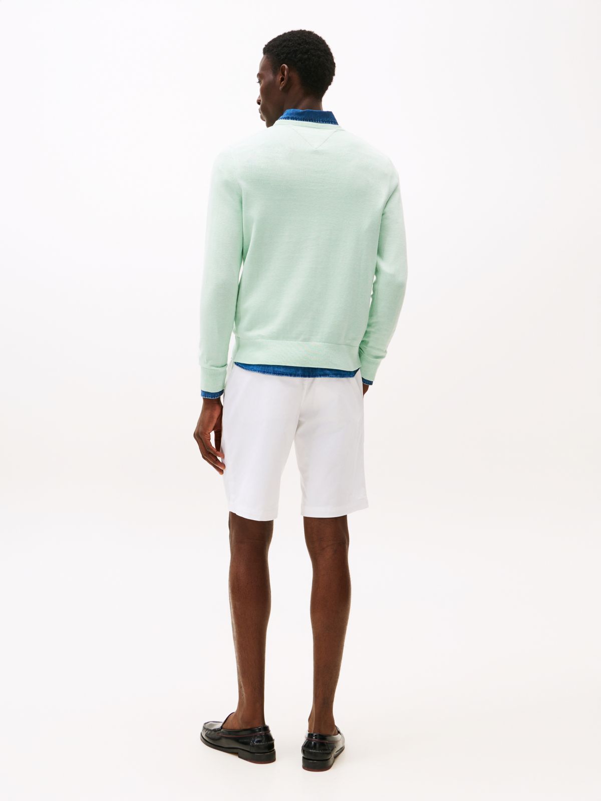 Flag Embroidery Crew Neck Jumper — Green