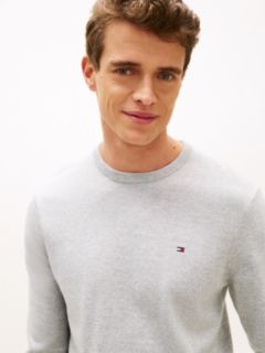Flag Embroidery Crew Neck Jumper — Grey 2