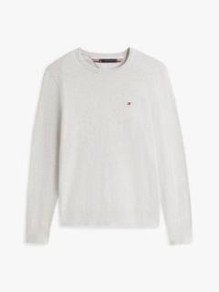 Flag Embroidery Crew Neck Jumper — Grey 5