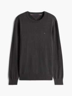 Flag Embroidery Crew Neck Jumper — Grey 6