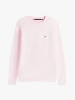 Flag Embroidery Crew Neck Jumper — Pink 5