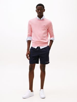 pink flag embroidery jumper for men tommy hilfiger