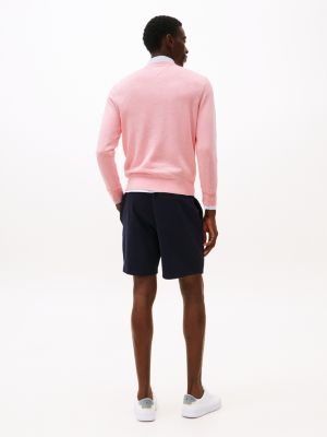 pink flag embroidery jumper for men tommy hilfiger