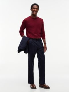 Flag Embroidery Crew Neck Jumper — Purple 2