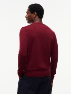 Flag Embroidery Crew Neck Jumper — Purple 4