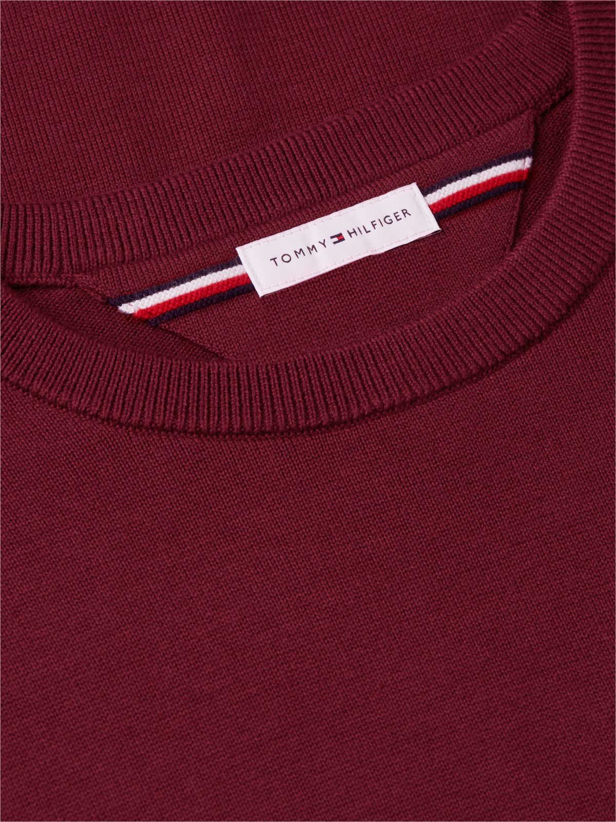 Flag Embroidery Crew Neck Jumper — Purple