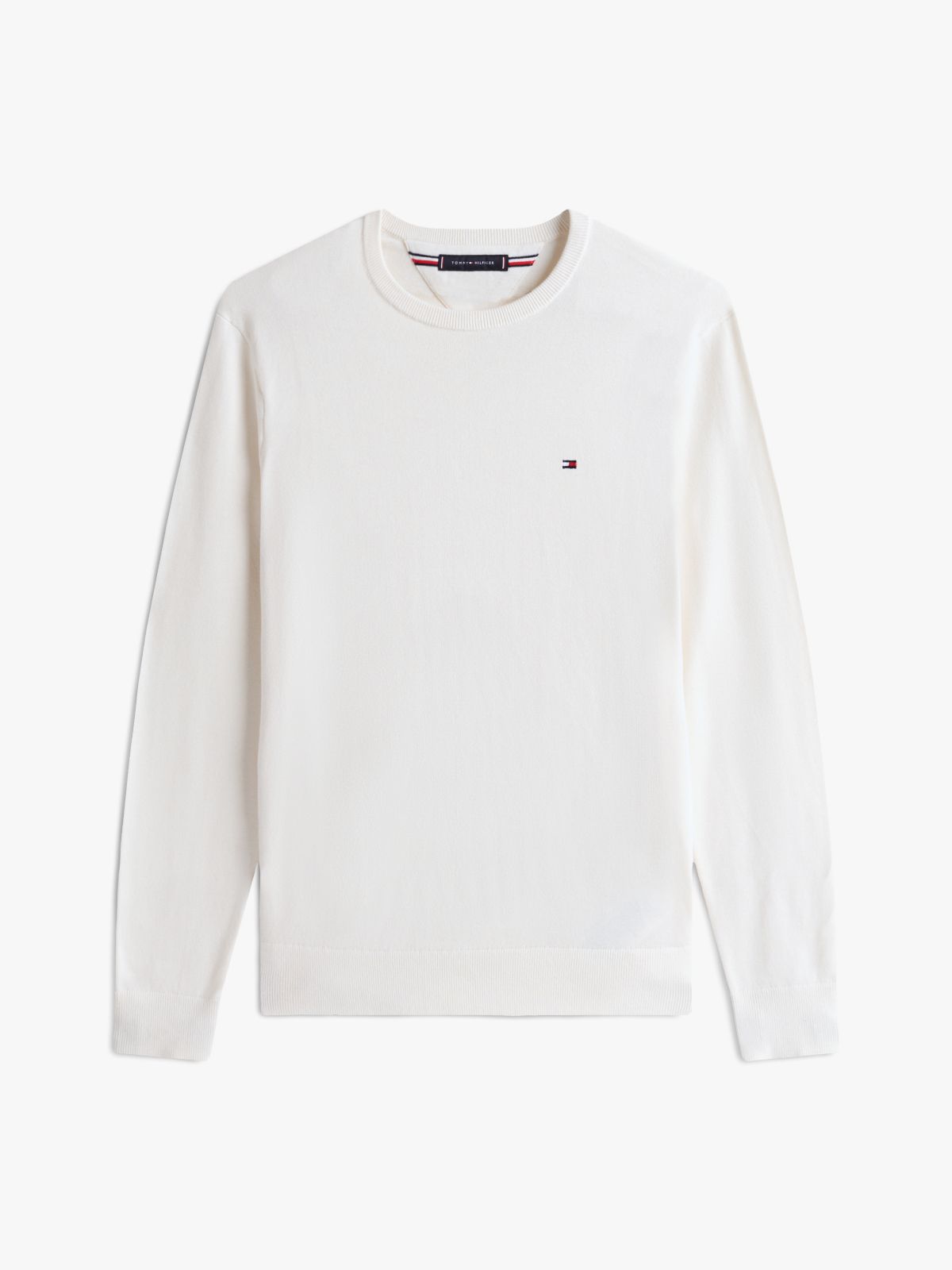 Flag Embroidery Crew Neck Jumper — Yellow