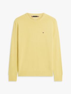 Flag Embroidery Crew Neck Jumper — Yellow 5