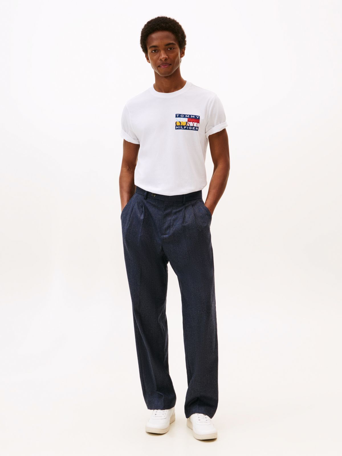 Logo Print Jersey Crew Neck T-Shirt — White