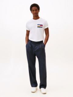 Logo Print Jersey Crew Neck T-Shirt — White 3
