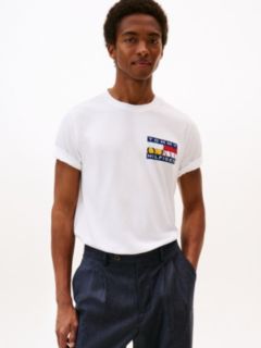 Logo Print Jersey Crew Neck T-Shirt — White 1