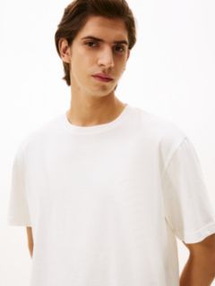 Varsity Textured Crest Embroidery T-Shirt — White 2