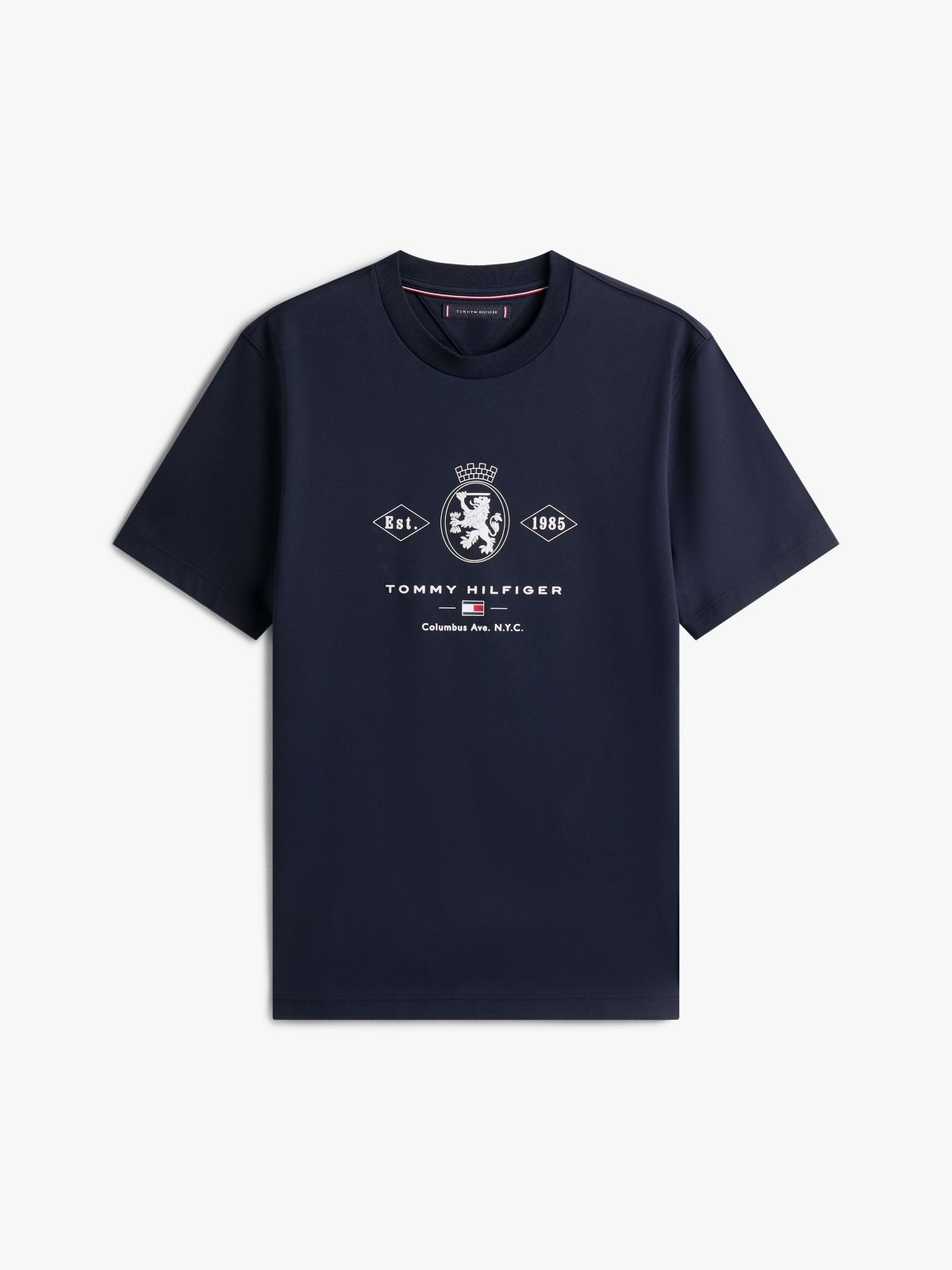 Varsity Graphic Interlock Knit T-Shirt — Blue